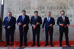 افتتاح بزرگترین کنسولگری آمریکا در نزدیکی ایران 