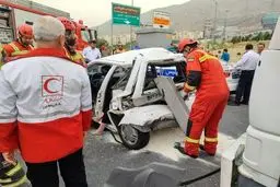 تصادف مرگبار در اتوبان خرازی تهران
