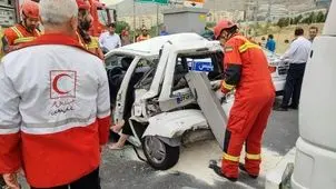 تصادف مرگبار در اتوبان خرازی تهران
