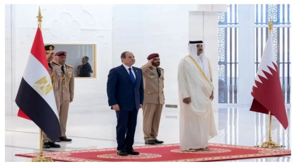 السیسی با امیر قطر رایزنی کرد