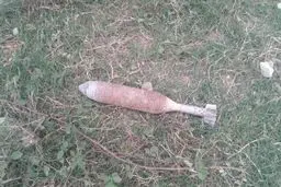 کشف خمپاره قدیمی در روستای شموشک گرگان

