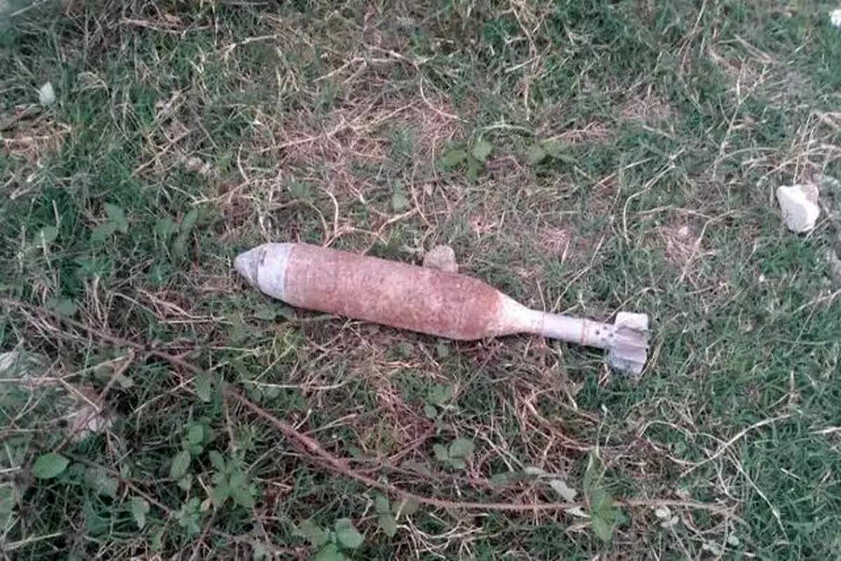 کشف خمپاره قدیمی در روستای شموشک گرگان
