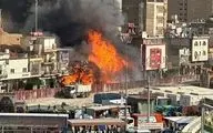 آتش‌سوزی به دلیل اتصال برق در یکی از خیابان‌های اطراف حرم کربلا/ ویدئو

