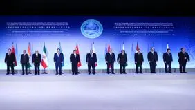 عکس یادگاری رؤسای هیات‌های شرکت‌کننده در نشست نخست‌وزیران سازمان همکاری شانگهای