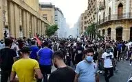 درگیری معترضان با نیروهای امنیتی در سالروز اعتراضات لبنان