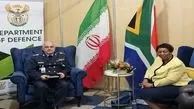 Iran, S Africa emphasize boosting military-defense coop.