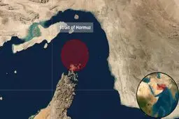شلیک به یک تانکر در تنگه هرمز