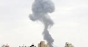 فرودگاه صنعا در آتش