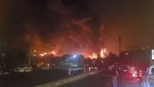تصاویری از آتش‌سوزی در انبار نفت شهران بعد از حمله اسرائیل + ویدئو