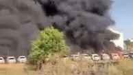 30 خودرو در مادرید آتش گرفت