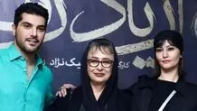 ژست متفاوت سینا مهراد و پردیس احمدیه همراه با دستبوسی / عکسهای متفاوت افتتاحیه یک سریال 