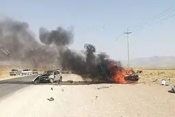 سوختن ۶ نفر در آتش سوزی پژو پارس

