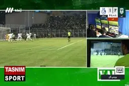 داور بعد از بازبینی VAR گل دوم خیبر را رد کرد