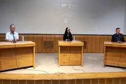 مناظره زیدآبادی و گنجی در دانشگاه شریف برگزار شد