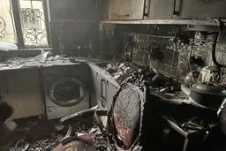 آتش سوزی ساختمان مسکونی در خیابان ولیعصر تهران مهار شد