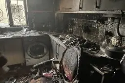 آتش سوزی ساختمان مسکونی در خیابان ولیعصر تهران مهار شد