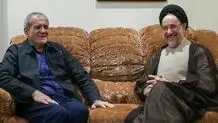 احوال پرسی پزشکیان از سید محمد خاتمی
