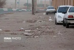 لحظه ورود طوفان امروز سه‌شنبه ۹ دی به یزد + تصاویر