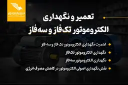 تعمیر و نگهداری الکتروموتور تک‌فاز و سه فاز