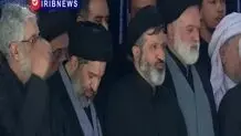 حضور فرزندان رهبر شهید  برای اقامه نماز در مصلای تهران + ویدئو