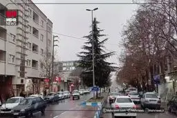 صحنه های زیبا از بارش برف در سپیدان فارس+ ویدئو