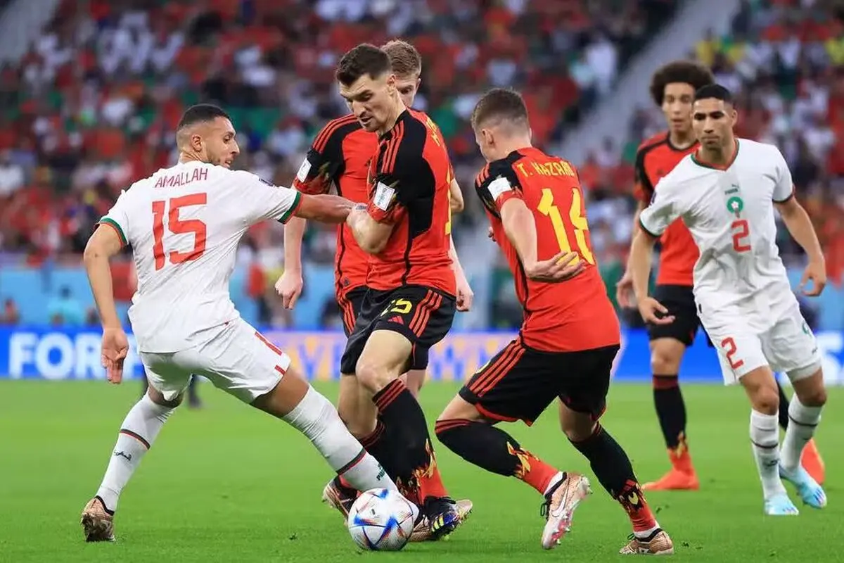 المغرب یفوز على بلجیکا بهدفین فی کأس العالم
