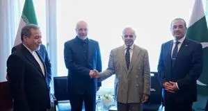 دیدار شهباز شریف و عاصم منیر با قالیباف در سوئیس 