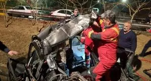 برخورد مرگبار کامیون و پراید در انتهای مشیریه؛ دو نفر جان باختند