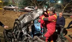 برخورد مرگبار کامیون و پراید در انتهای مشیریه؛ دو نفر جان باختند