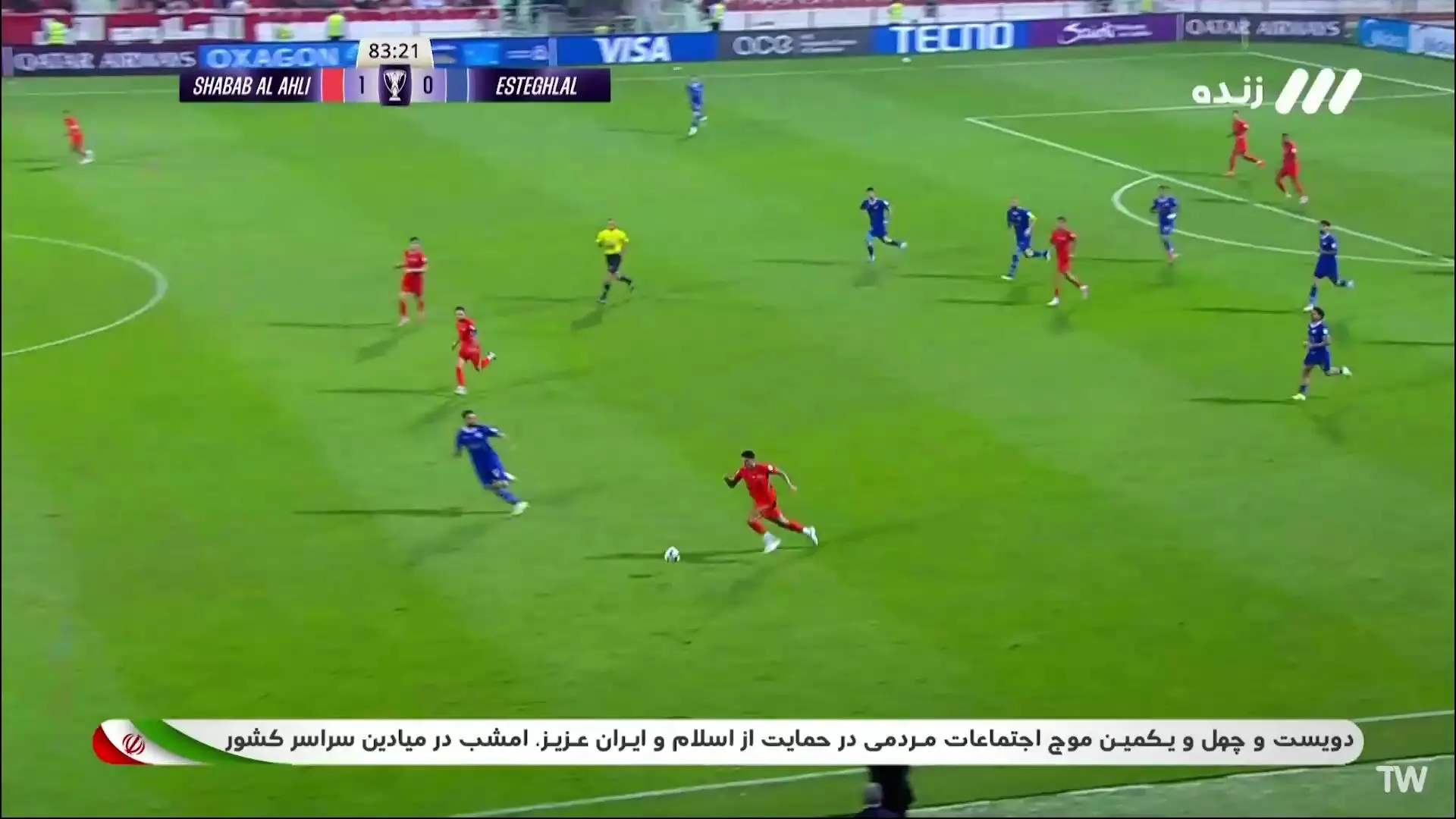 گل دوم شباب الاهلی به استقلال+ ویدئو