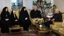 دیدار قالیباف با خانواد سردارباقری+ عکس
