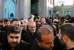  حضور پزشکیان در آیین گرامیداشت شهدای اقتدار+ویدئو
