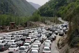 محدودیت تردد در محور چالوس به دلیل بار ترافیکی سنگین