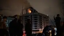آتش‌سوزی گسترده در خیابان خیام تهران/ عکس