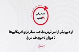 از «دبی» یکی از امن‌ترین مقاصد سفر برای آمریکایی‌ها تا میزان ذخیره طلای «عراق»