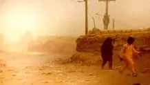 توفان شدید گرد و خاک در یزد + ویدئو