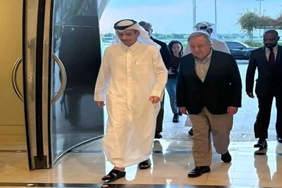 گوترش به قطر رفت؛ خواهان آتش بس انسانی فوری در غزه هستم/ از اقدام اسرائیل غافلگیر شدم

