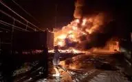 اولین تصاویر از آتش‌سوزی در نیروگاه بصره/ ویدئو
