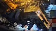 واژگونی جرثقیل 60 تنی در تهران+ عکس
