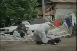 درگیری یک روحانی با زن روستایی در گیلان/ ویدئو

