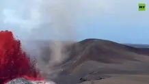 صحنه تماشایی از فوران آتشفشانی در هاوایی