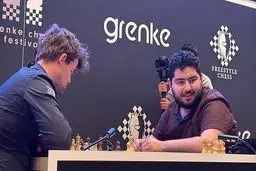 شکست پرهام مقصودلو مقابل مگنس کارلسن در شطرنج آزاد کارلسروهه