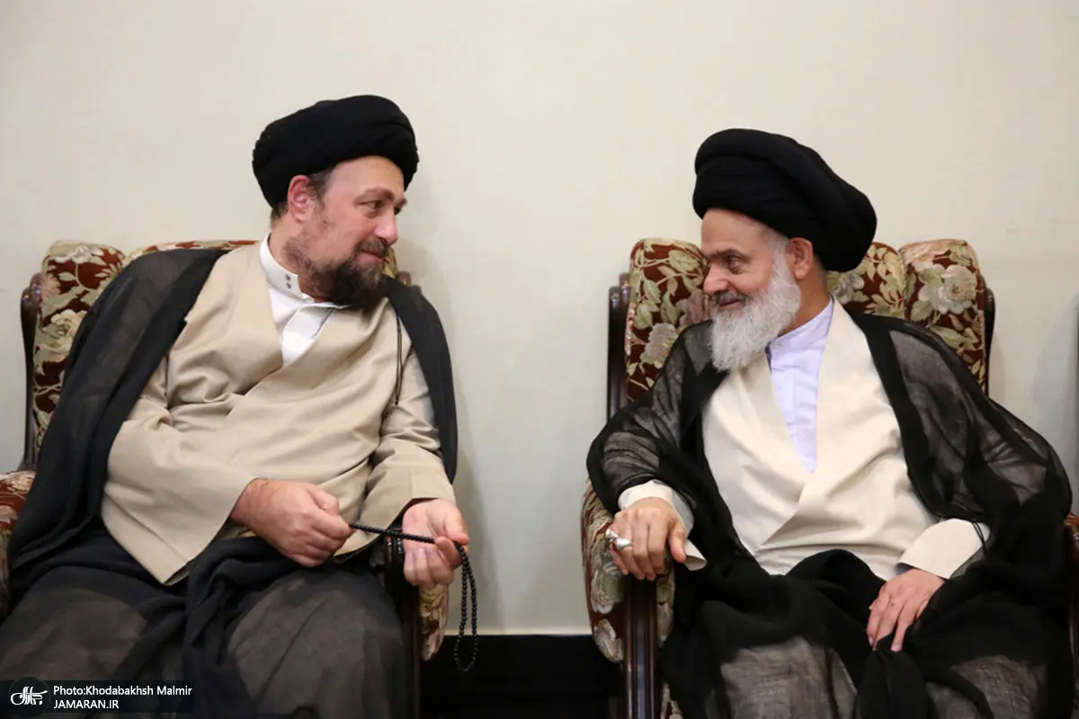 خوش‌وبش سیدحسن خمینی با اعضای خبرگان رهبری/ عکس

