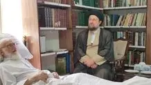 عیادت سیدحسن خمینی از آیت الله نوری همدانی