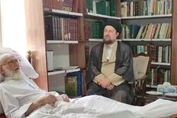 عیادت سیدحسن خمینی از آیت الله نوری همدانی