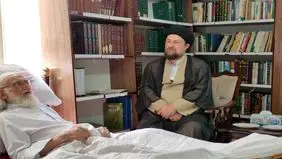 عیادت سیدحسن خمینی از آیت الله نوری همدانی