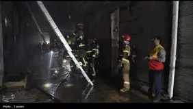 حریق در خیابان راه‌آهن قزوین مهار شد