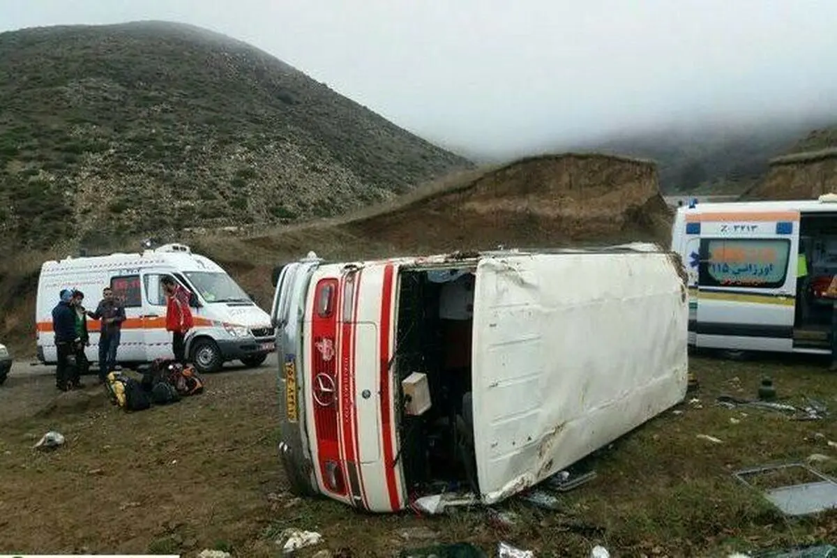 واژگونی مینی‌بوس حامل دانش‌آموزان در محور پاتاوه به دهدشت/ مصدومیت ۱۴ نفر