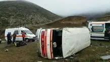 واژگونی مینی‌بوس حامل دانش‌آموزان در محور پاتاوه به دهدشت/ مصدومیت ۱۴ نفر