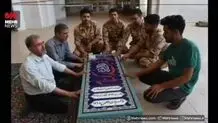 جایگاه تشییع پیکر رهبر شهید با این دست سازه ها تزیین می شود 